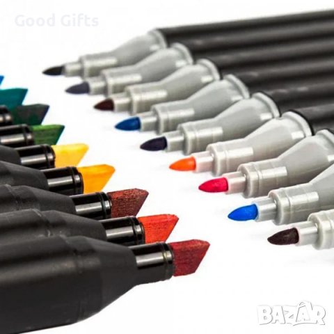 Комплект 36 броя двустранни маркери, снимка 2 - Рисуване и оцветяване - 38082436
