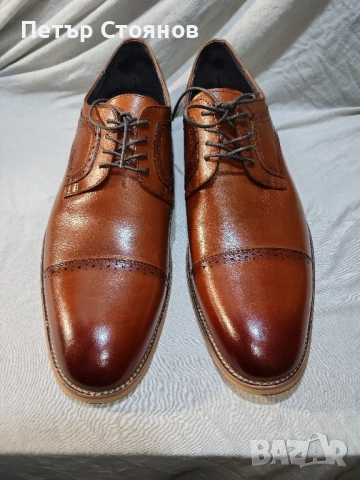 Мъжки официални обувки от естествена кожа Stacy Adams №48, снимка 2 - Официални обувки - 52522769