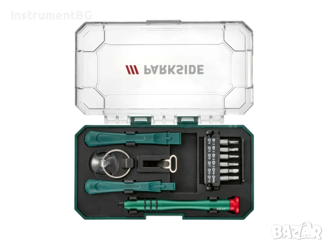 Комплект инструменти с тресчотка/прецизна дръжка PARKSIDE®/комплект за ремонт на смартфони, снимка 2 - Отвертки - 53878846