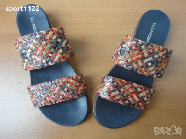 N38 Salamander/естествена кожа/дамски чехли, снимка 3 - Чехли - 54353109