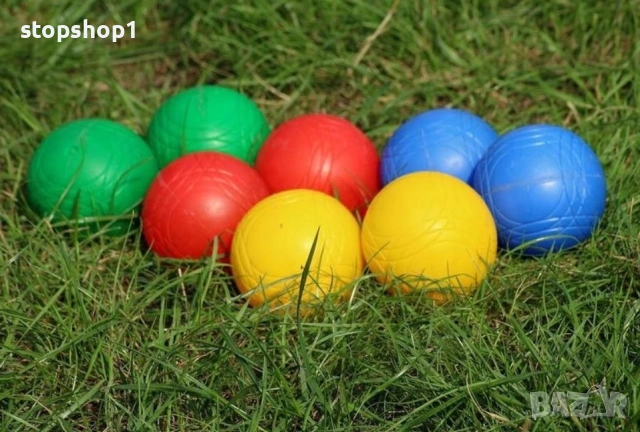 Топки за френската игра BOULE PETANQUE BULE комплект от 8 топки за петанк за пикник, снимка 3 - Образователни игри - 53326673