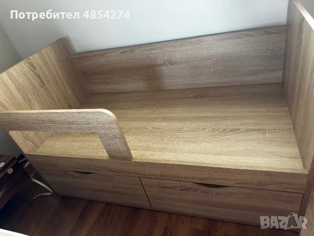 Детско креватче с преграда, снимка 3 - Мебели за детската стая - 56211493