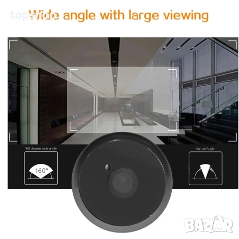 НОВА, ТЕСТВАНА Pomya шпионка за врата, видео звънец с 1080P камера, монитор с 3.97-инчов екран..., снимка 7 - Аналогови камери - 51636344