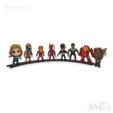 Комплект 8 фигурки Avengers, 9 см – Marvel герои