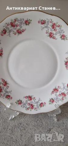 Прекрасно плато/поднос с дръжки от костен порцелан на Gainsborough ( 🏴󠁧󠁢󠁥󠁮󠁧󠁿,Англия)

, снимка 4 - Антикварни и старинни предмети - 50143340