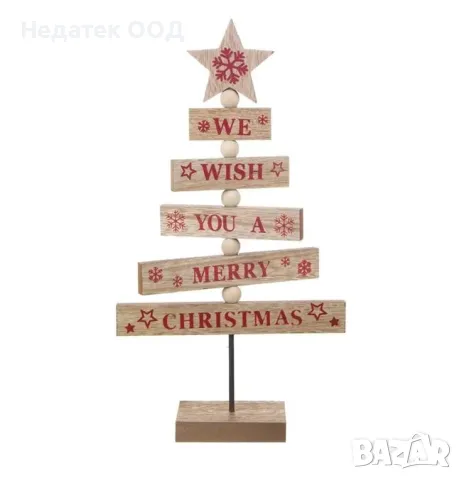 Коледна декоративна, фигура, елха, 30,5 см