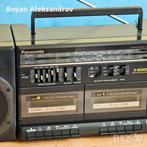 Ретро касетофон Panasonic RX-CT800 – 5-Band Portable Stereo Component System, снимка 3 - Радиокасетофони, транзистори - 55853811