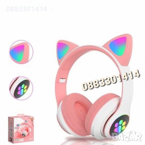 Безжични слушалки Светещи Слушалки Коте , снимка 2 - Слушалки и портативни колонки - 44185397