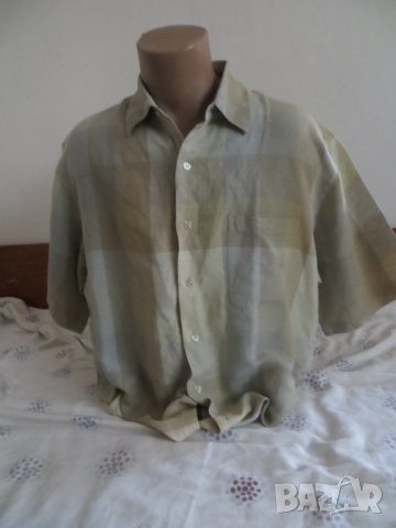 Мъжка риза с къс ръкав от лен Van Heusen