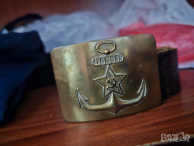 Стар морски моряшки колан с котва  от 50те  за по слаби фигури дължина 89 см., снимка 2 - Други ценни предмети - 51651058