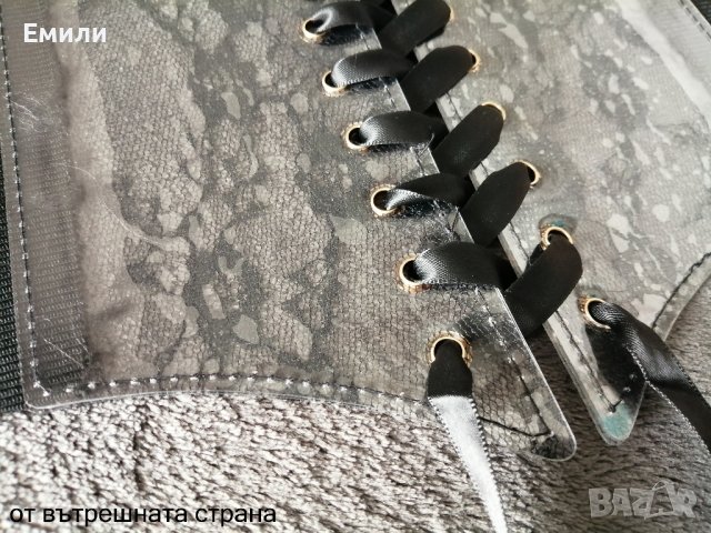 Корсет колан с дантела и сатенени връзки, снимка 14 - Корсети, бюстиета, топове - 37292915