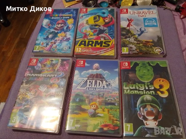 Видеоигри заNintendo Switch -Arms,Unravel two,Mario+Rabbits,Luigi,sThe Legend of Zelda,Mario Kart