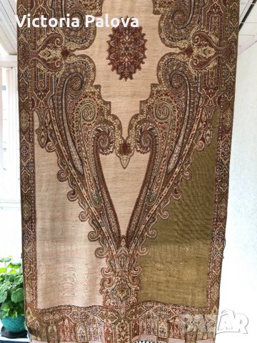 Огромен двуцветен шал ELLE NOR,100% вълна, снимка 14 - Шалове - 31291241