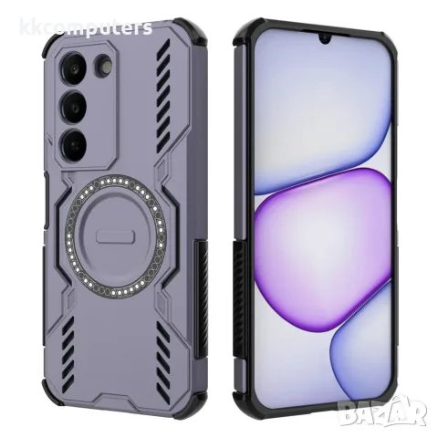 За Realme C100 5G / C83 5G Магнитен Butterfly Armor TPU PC Калъф с Охлаждащ Дизайн и Скрийн Протекто, снимка 5 - Калъфи, кейсове - 56184722