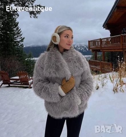 пухено палто, снимка 4 - Палта, манта - 52238434