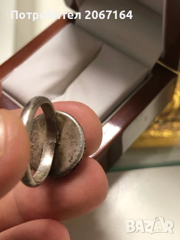Възрожденски сребърен пръстен, снимка 6 - Пръстени - 50586654