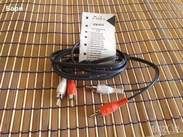 Кабел 2 x чинч RCA мъжко към  2 x чинч RCA мъжко, снимка 3 - Други - 30171565