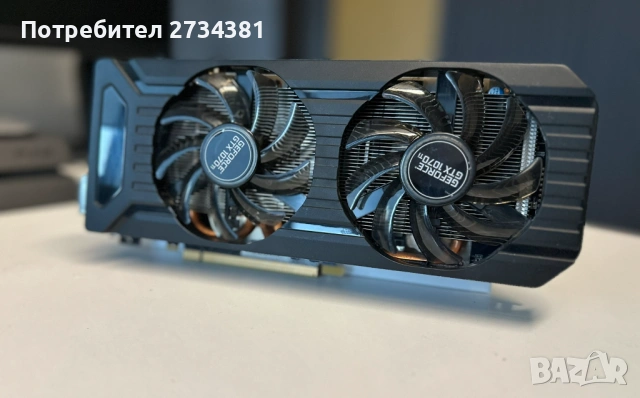 Видео карта Palit GeForce GTX 1070ti 8GB ЗА ЧАСТИ