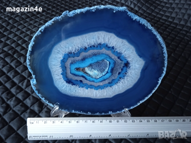 Голяма плочка от естествен ахат,скъпоценен камък за хармония и дълголетие,Родопи,Родопис,, снимка 2 - Декорация за дома - 52267253