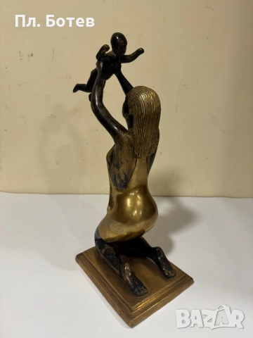 Уникална бронзова фигура/статуя, снимка 7 - Други ценни предмети - 54140045