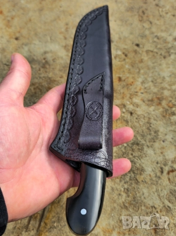 Ръчно изработен нож Черен Текстолит, снимка 13 - Ножове - 52323092