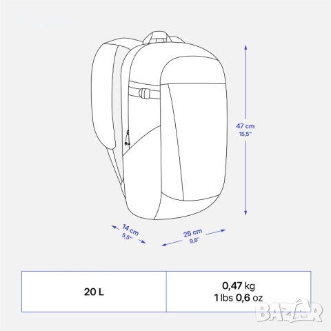 Раница Quechua, снимка 6 - Раници - 51888553
