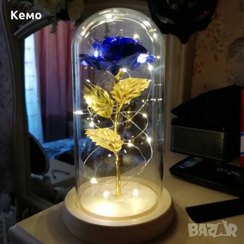 Роза в стъкленица с лед светлина, снимка 14 - Подаръци за жени - 27758639
