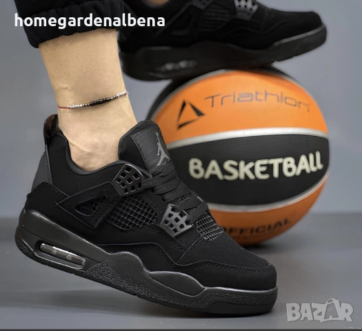 Унисекс маратонки Air Jordan 4 Black Cat — изцяло черни