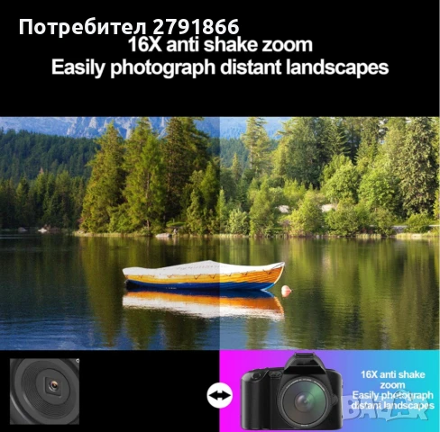 Ретро цифров фотоапарат за фотография, 4K 64MP Wifi IR SLRпредна и задна камера, нощно виждане, снимка 6 - Фотоапарати - 50618195