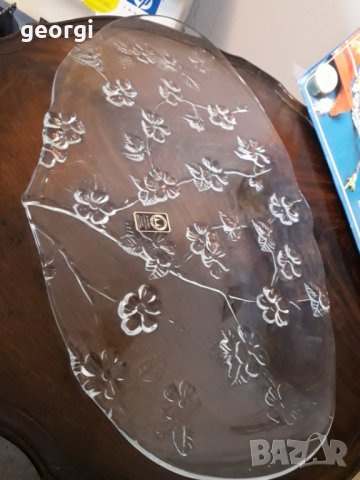 Немски кристален поднос Walter glass    13/3, снимка 3 - Аксесоари за кухня - 31874621
