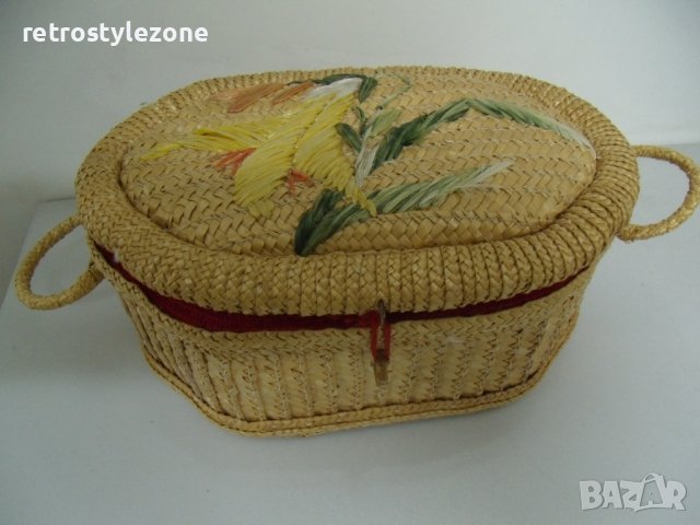 № 6528 стара плетена кутия   - размер 20 / 13 / 9 см , снимка 5 - Други ценни предмети - 38032508