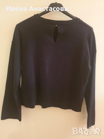 БЛУЗКА ОТ ПЛЕТИВО С ПЕРЛИ, снимка 2 - Блузи с дълъг ръкав и пуловери - 31006816