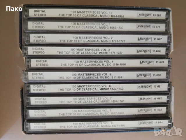 Колекция 10 аудио CD Top 100 Masterpieces с класическа музика, снимка 5 - CD дискове - 55723021