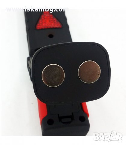 АКУМУЛАТОРНА LED ЛАМПА С 2-СВЕТЛИНИ, МАГНИТ И КУКА, COB - код 018 , снимка 4 - Друга електроника - 34117509