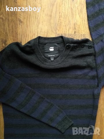 G-STAR Dadin stripe r knit l/s - страхотен мъжки пуловер, снимка 4 - Пуловери - 31400170
