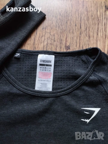 Gymshark Vital Crop Top - дамска фитнес блуза КАТО НОВА Л, снимка 2 - Блузи с дълъг ръкав и пуловери - 53890257