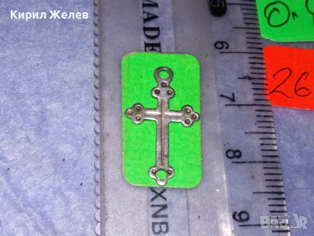 СТАРО СРЕБЪРНО НАГРЪДНО КРЪСТЧЕ СРЕБРО 950 ПРОБА РЪЧНА МАЙСТОРСКА ИЗРАБОТКА 26350, снимка 6 - Антикварни и старинни предмети - 40500179