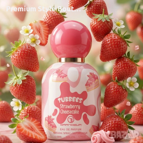 Детски парфюм Tubbees Strawberry Cheesecake 50 мл – сладък гурме аромат с ягода и ванилия, снимка 6 - Дамски парфюми - 54122838