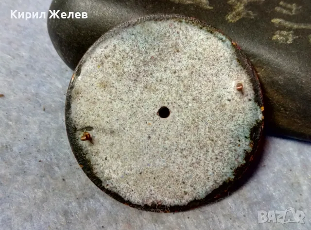 ПОРЦЕЛАНОВ ЦИФЕРБЛАТ с РИМСКИ ЦИФРИ от СТАР КОЛЕКЦИОНЕРСКИ ДЖОБЕН ЧАСОВНИК 49702, снимка 2 - Антикварни и старинни предмети - 48633589