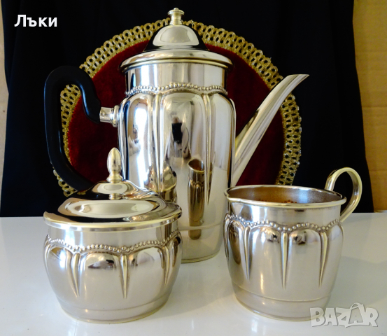 Посребрена кана,чайник,релеф. , снимка 8 - Антикварни и старинни предмети - 36400990