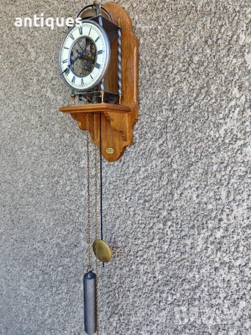 Стенен часовник с тежести - Tempus Fugit Skeleton- Germany -1980"г, снимка 7 - Антикварни и старинни предмети - 56078131