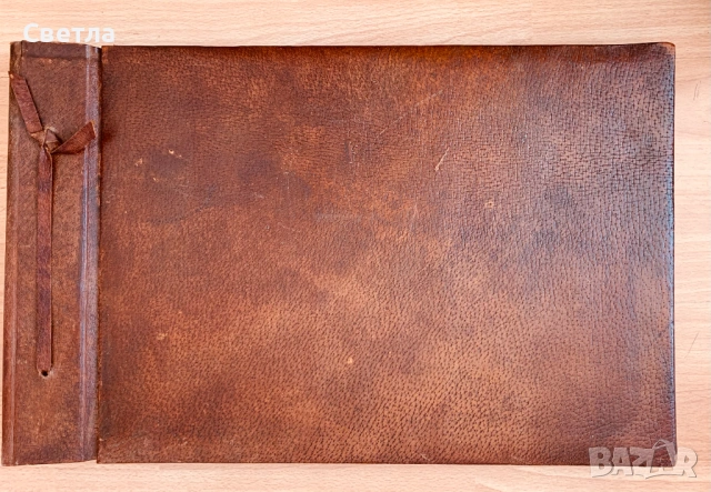 Албум Нов, ЕСТЕСТВЕНА КОЖА - с етикет на СБА, голям-49/31 см, 38 стр., € 60, снимка 4 - Антикварни и старинни предмети - 53162713