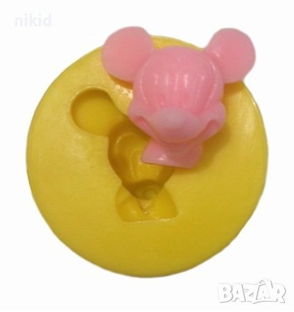 3D Мики Маус Mickey глава силиконов молд форма калъп фондан шоколад гипс