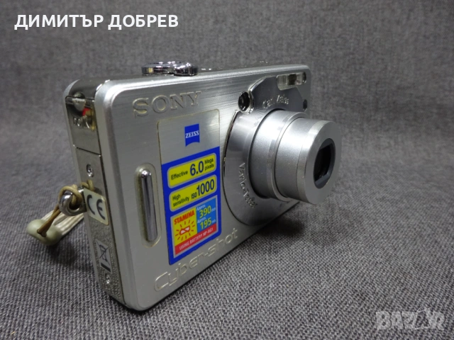 ЦИФРОВ ФОТОАПАРАТ SONY CYBER-SHOT DSC-W50 6.0MP CARL ZEISS DIGITAL CAMERA, снимка 4 - Фотоапарати - 54005176
