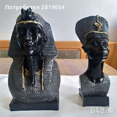 Красиви колекционерски бюстове на Нефертити и Тутанкамон цена 40лв
