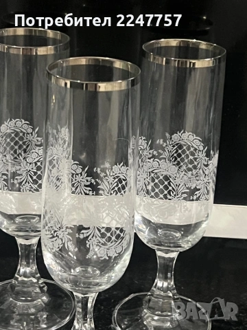Кристални чаши , снимка 2 - Антикварни и старинни предмети - 53128838