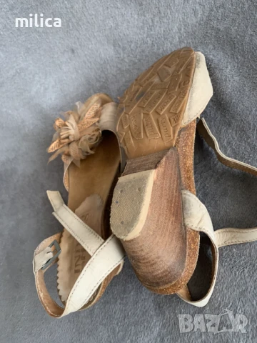 Сандали от естстествена кожа с  лек ток, снимка 3 - Сандали - 50625700