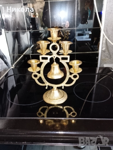 Свещник с камбана от месинг