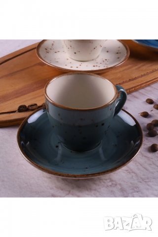 Комплект от 6 чаши за кафе с 6 чинийки / Сервиз за кафе от 12 части, снимка 5 - Сервизи - 39814984
