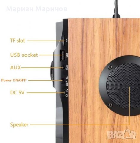 Безжична, преносима Bluetooth тонколона и радио, снимка 6 - Тонколони - 31320551